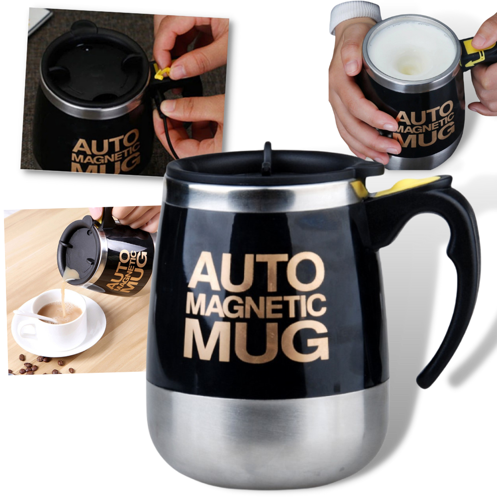 Self Stirring Magnetic Stainless Steel Mug -