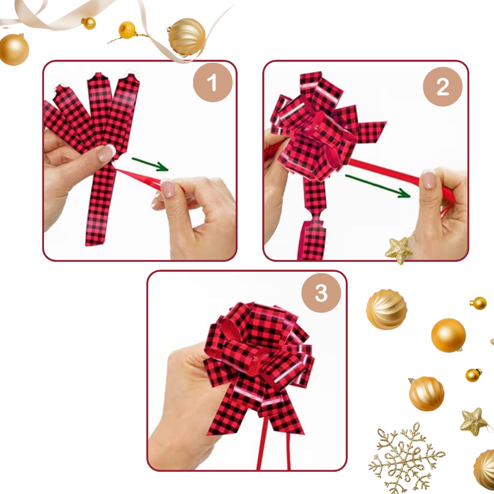 Festive Easy Assembly Ribbon Bows - Ozerty