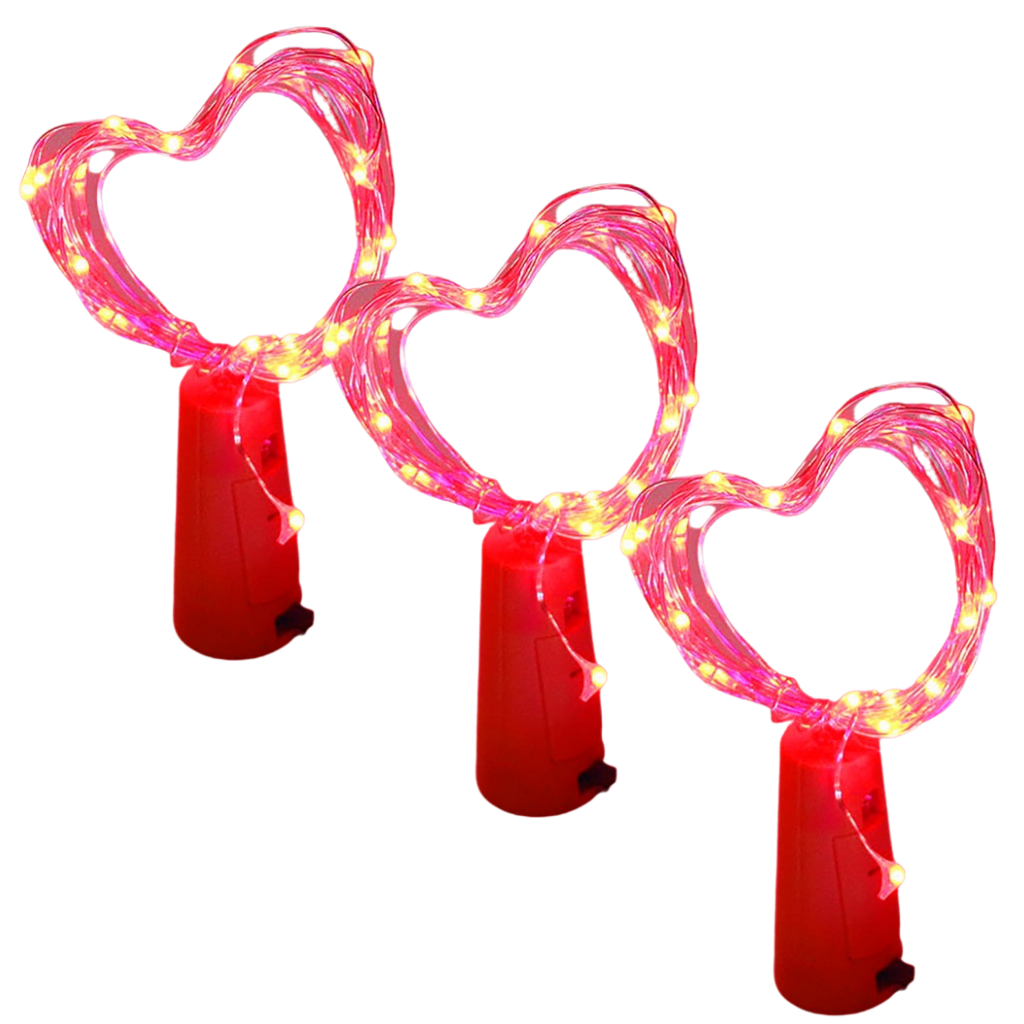 Bottle string LED light with cork (pack of 3)