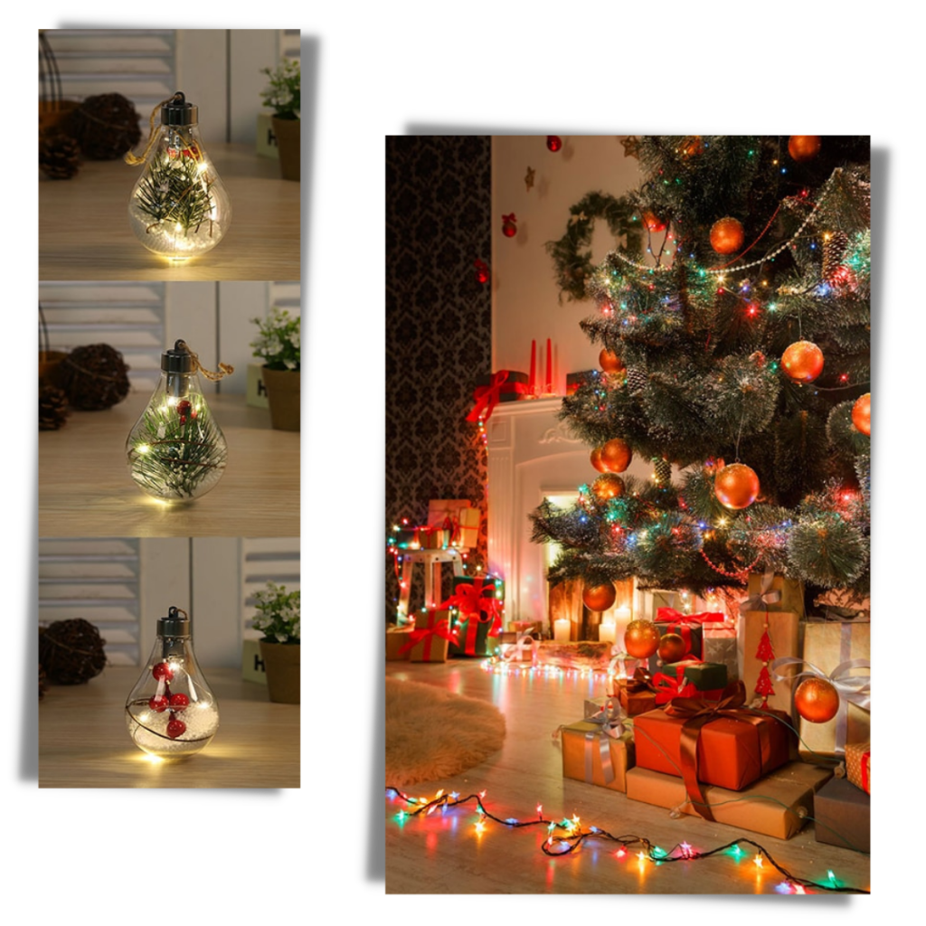 LED Transparent Christmas Ball Lightbulb