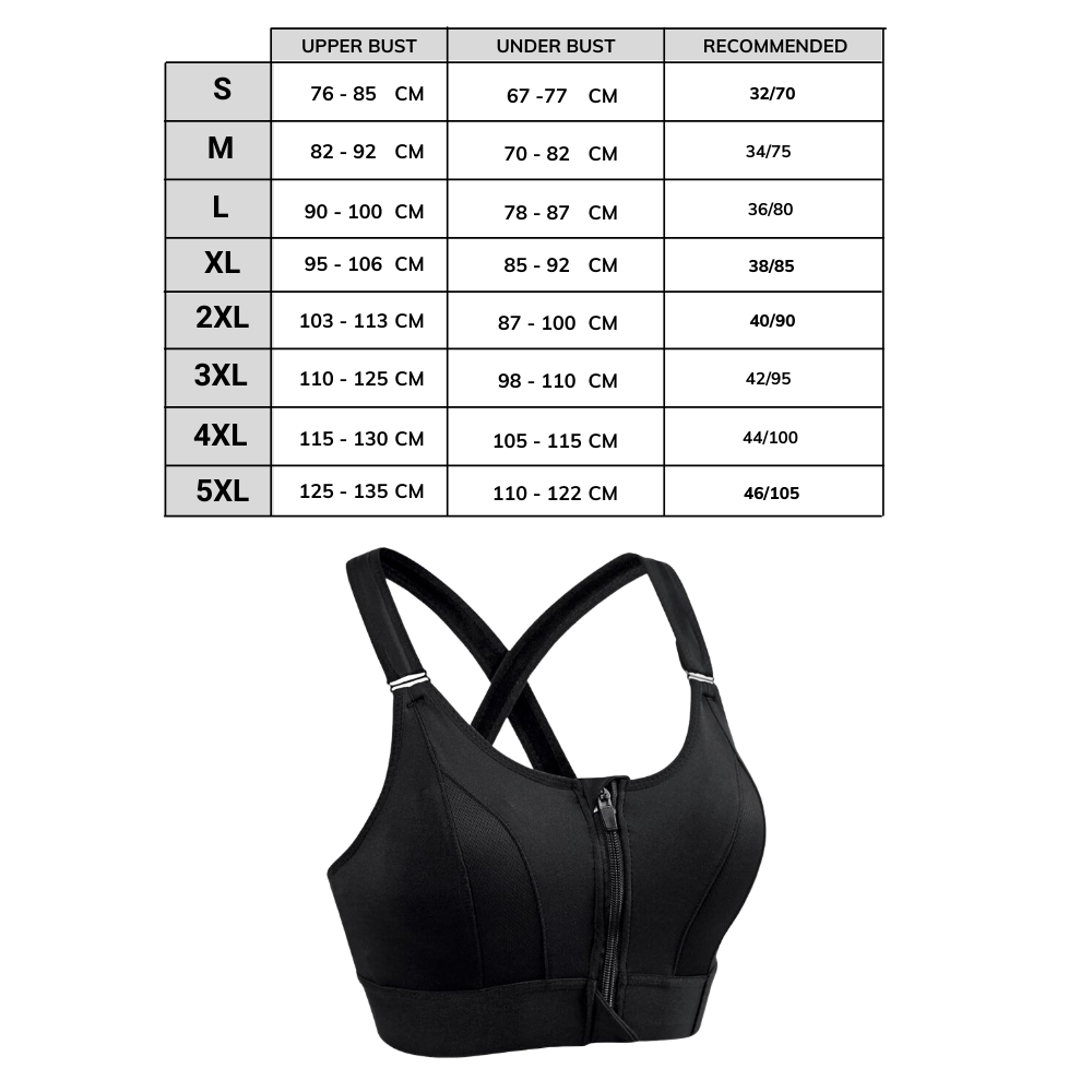 Maximum Support Racerback Sport Bra - Ozerty