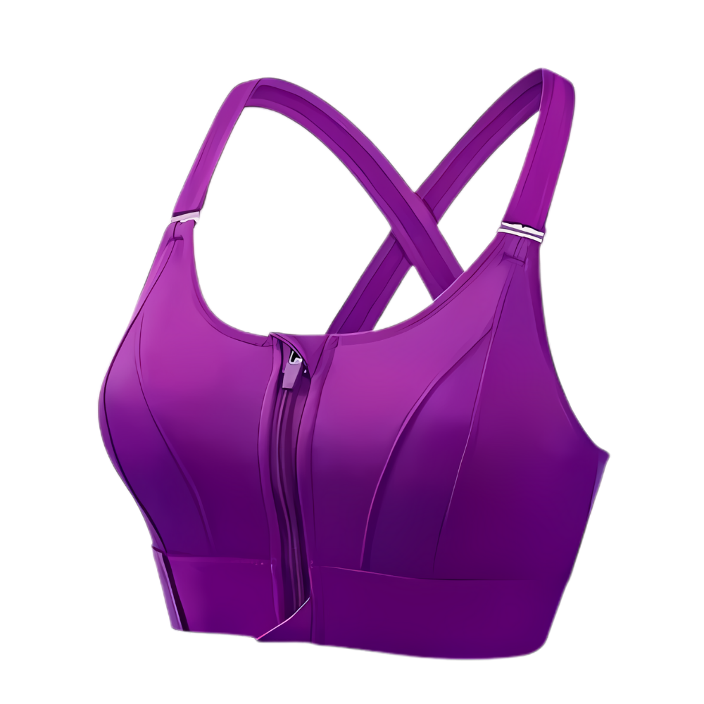Maximum Support Racerback Sport Bra -Purple - Ozerty