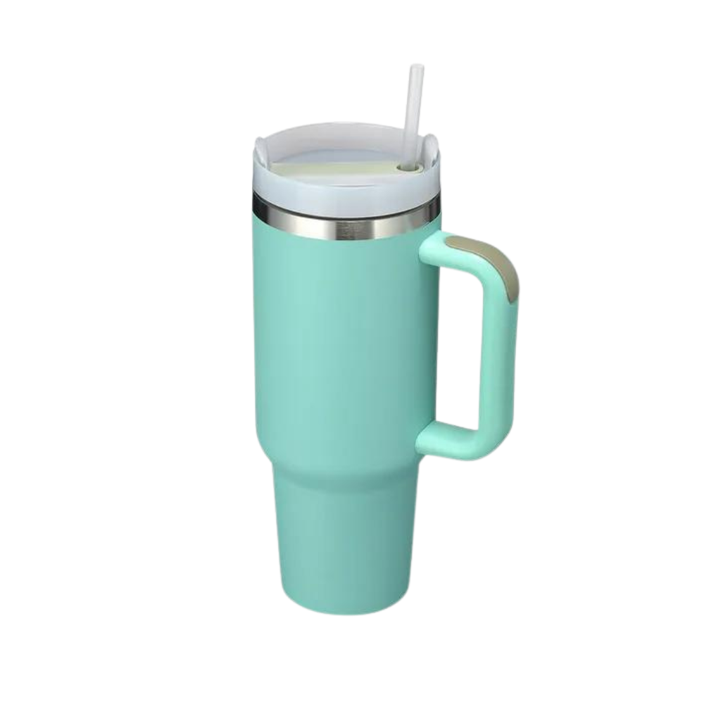 Tumbler Cup Car Large Capacity With Handle -Pea Green - Ozerty