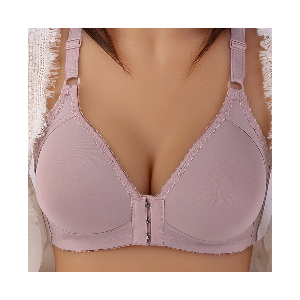 Wireless Plus Size Push Up Bra -Purple Soft Touch - Ozerty